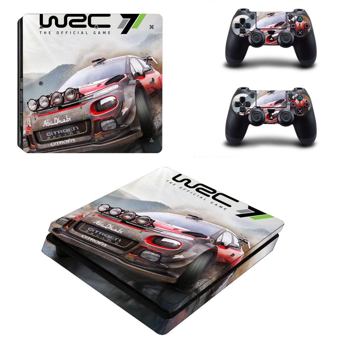 World Rally Championship 7 decal skin for PS4 Slim Console & Controllers