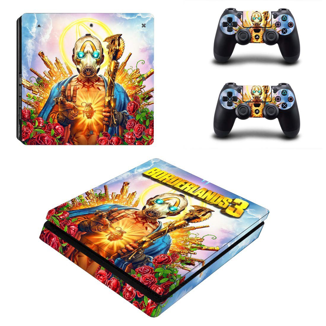Borderlands 3 decal skin for PS4 Slim Console & Controllers