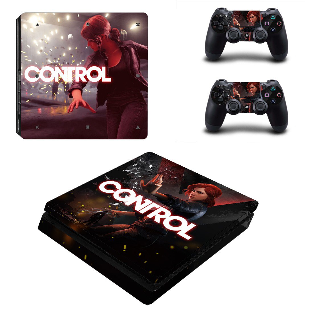 Control decal skin for PS4 Slim Console & Controllers