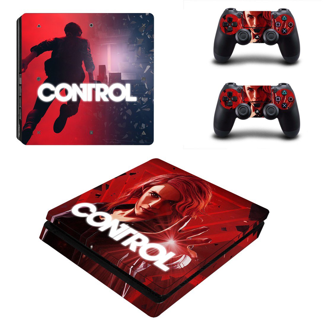 Control decal skin for PS4 Slim Console & Controllers