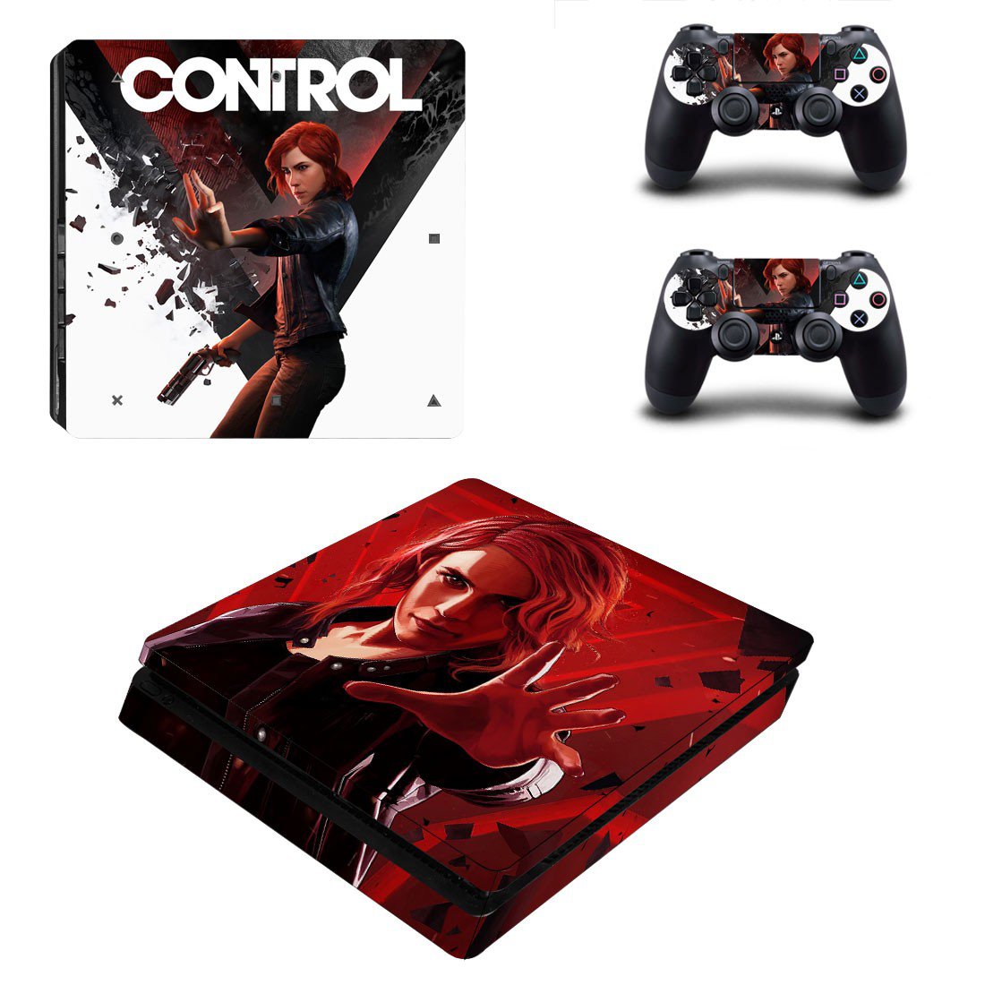 Control decal skin for PS4 Slim Console & Controllers