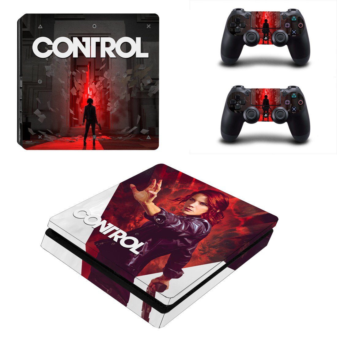 Control decal skin for PS4 Slim Console & Controllers