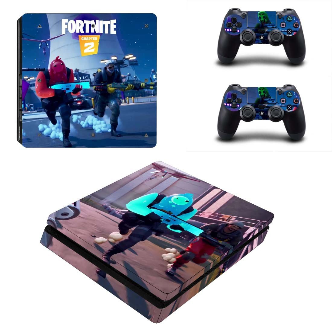 Fortnite decal skin for PS4 Slim Console & Controllers