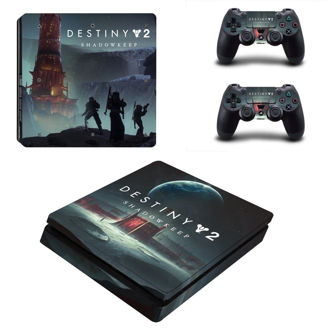 Destiny 2 Shadow keep decal skin for PS4 Slim Console & Controllers