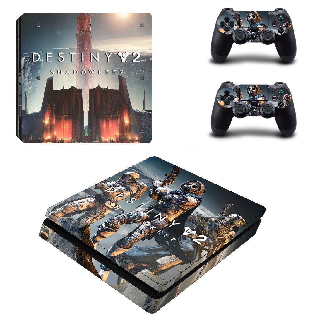 Destiny 2 Shadow keep decal skin for PS4 Slim Console & Controllers