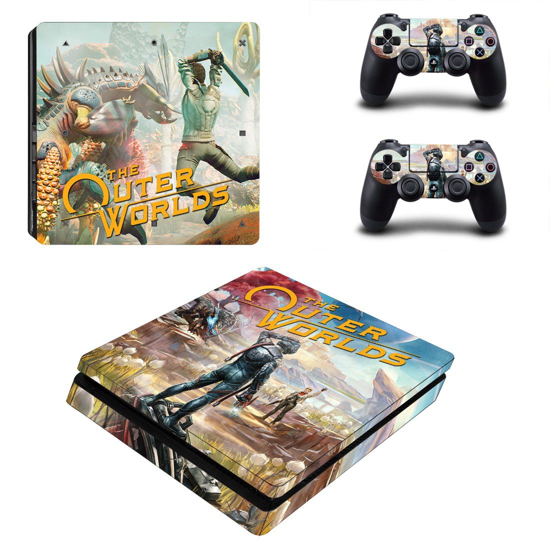 The Outer Worlds decal skin for PS4 Slim Console & Controllers