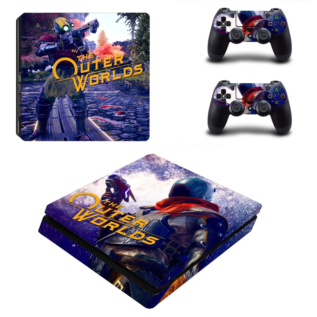 The Outer Worlds decal skin for PS4 Slim Console & Controllers