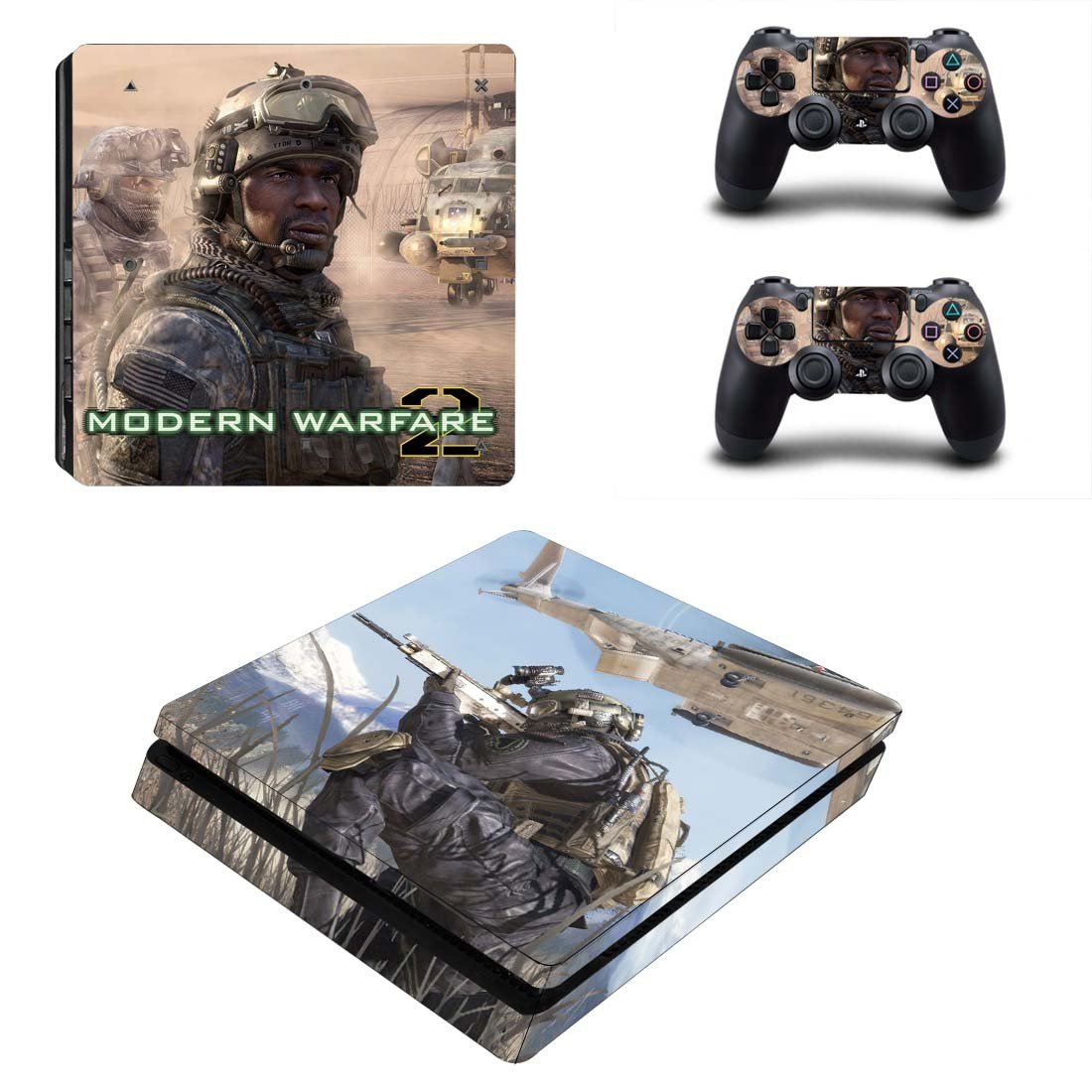 Modern Warfare decal skin for PS4 Slim Console & Controllers