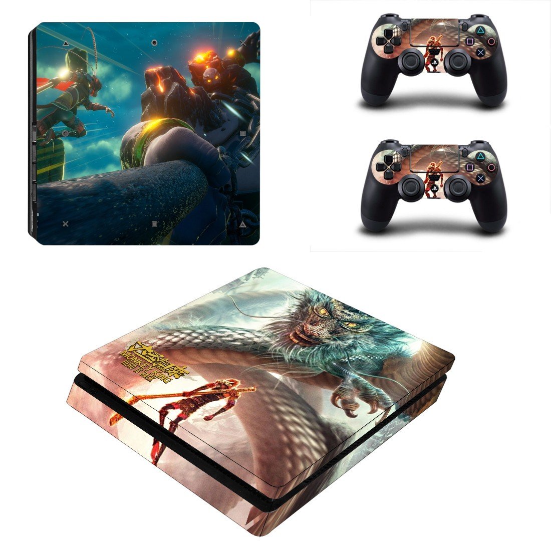 Monkey King Hero is Back decal skin for PS4 Slim Console & Controllers