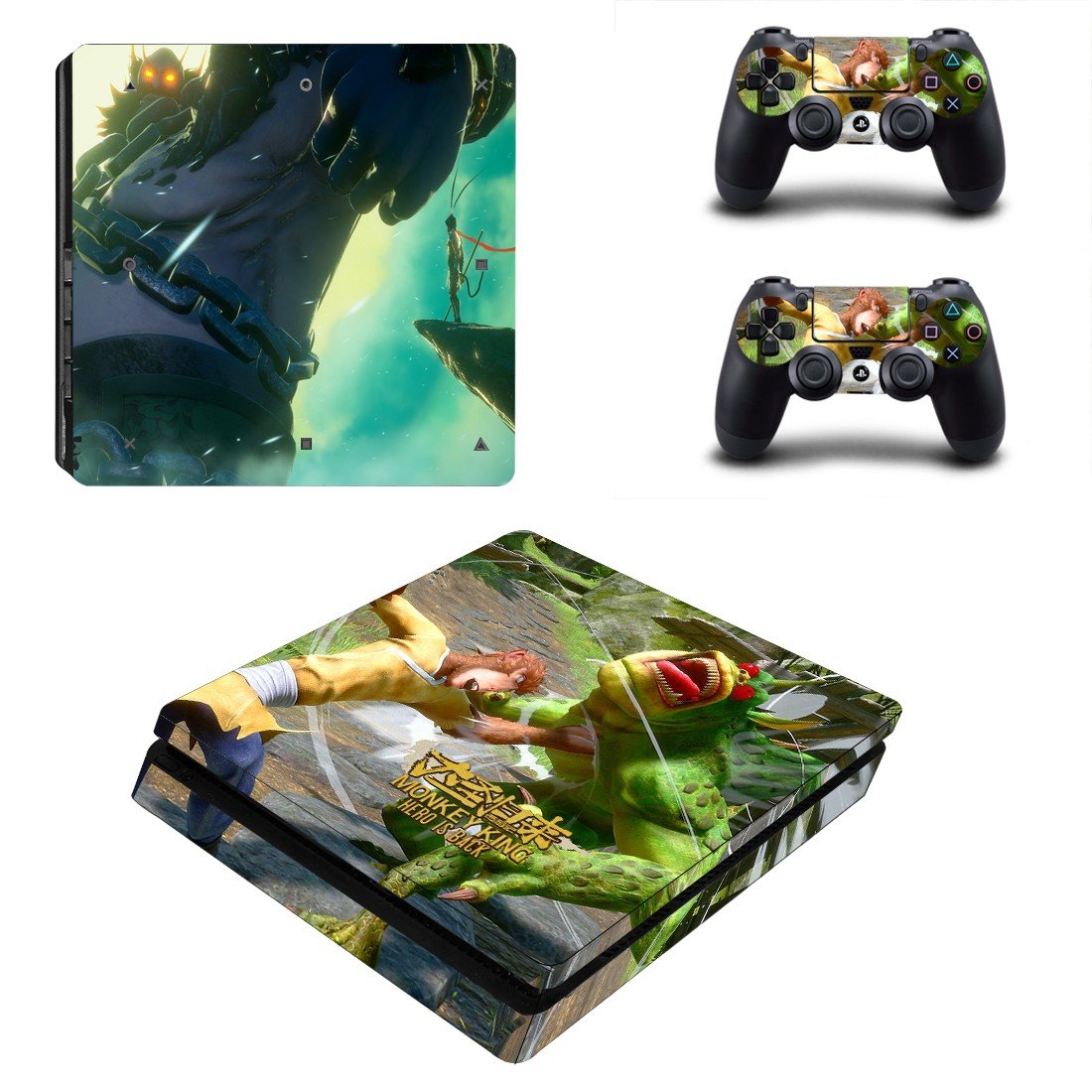 Monkey King Hero is Back decal skin for PS4 Slim Console & Controllers