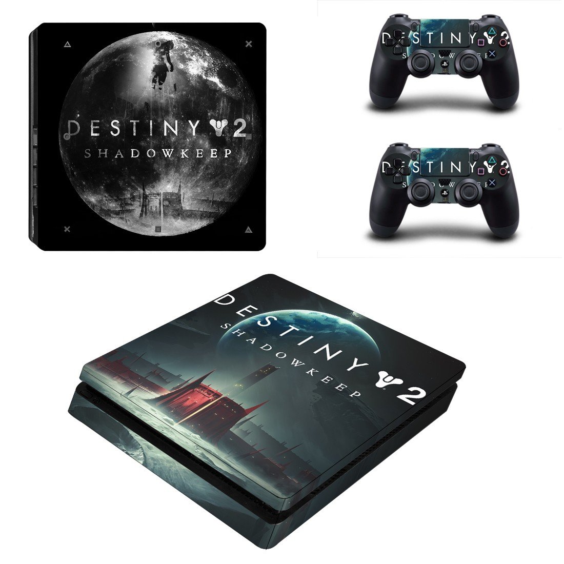 Destiny 2 Shadow keep decal skin for PS4 Slim Console & Controllers