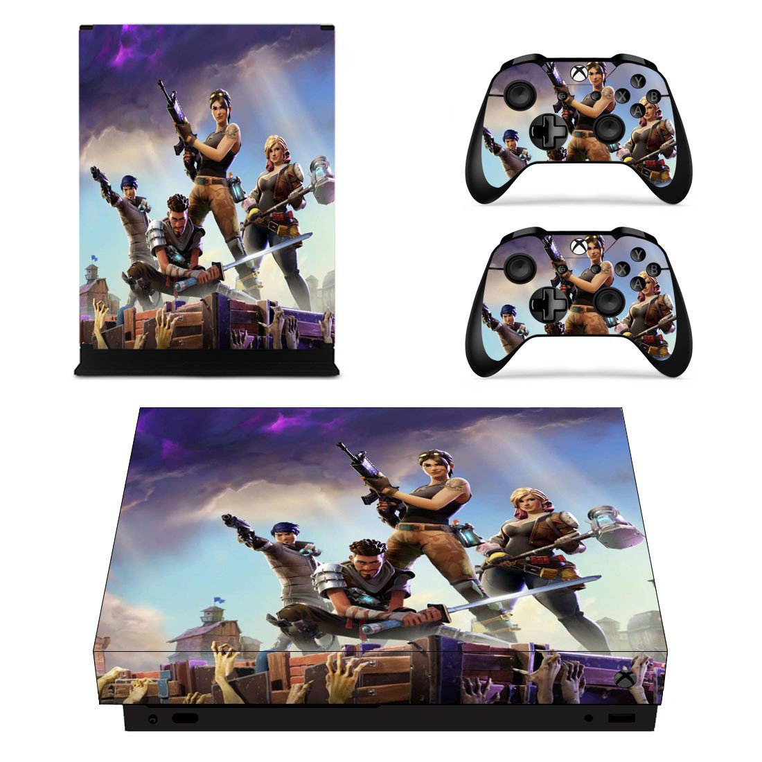 Fortnite decal skin for Xbox one X Console & Controllers