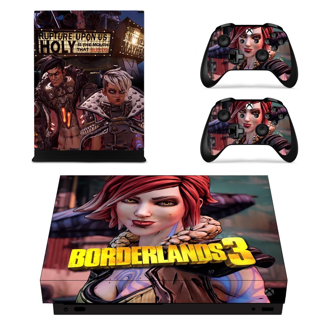 Borderlands 3 decal skin for Xbox one X Console & Controllers