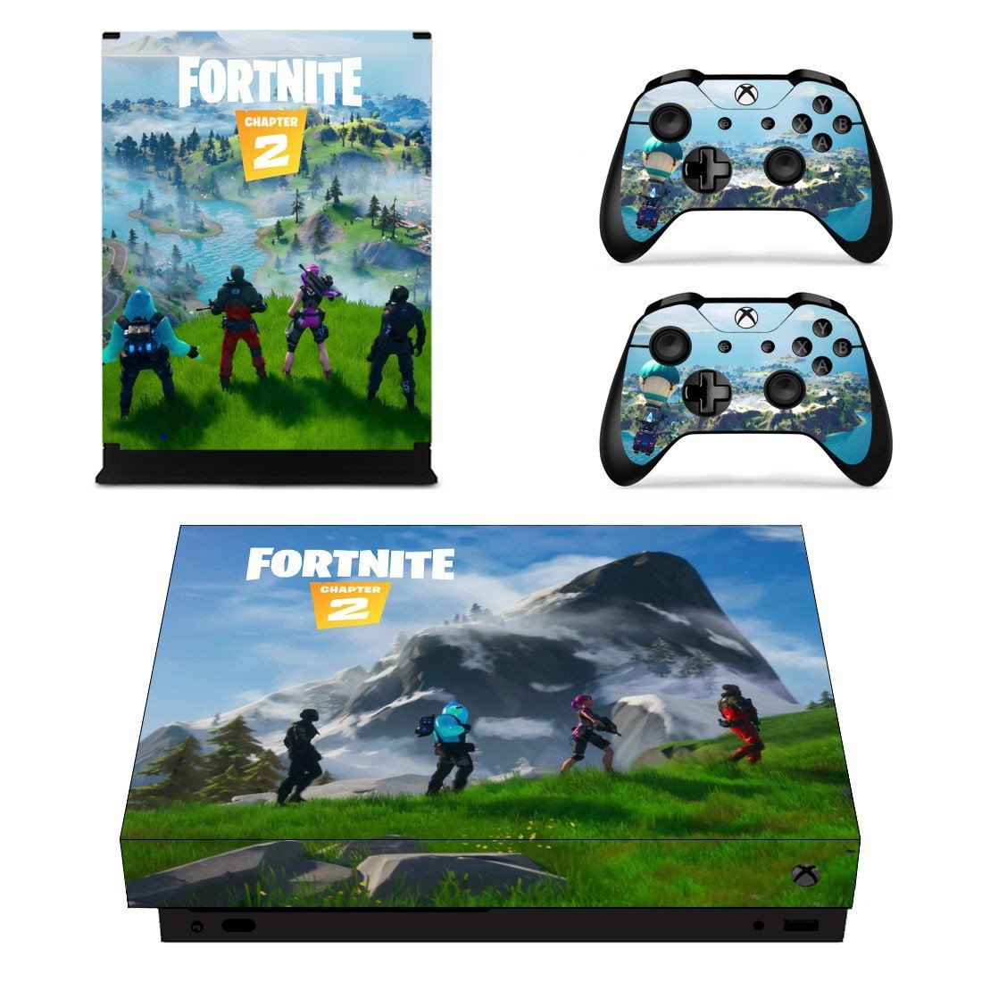 Fortnite decal skin for Xbox one X Console & Controllers