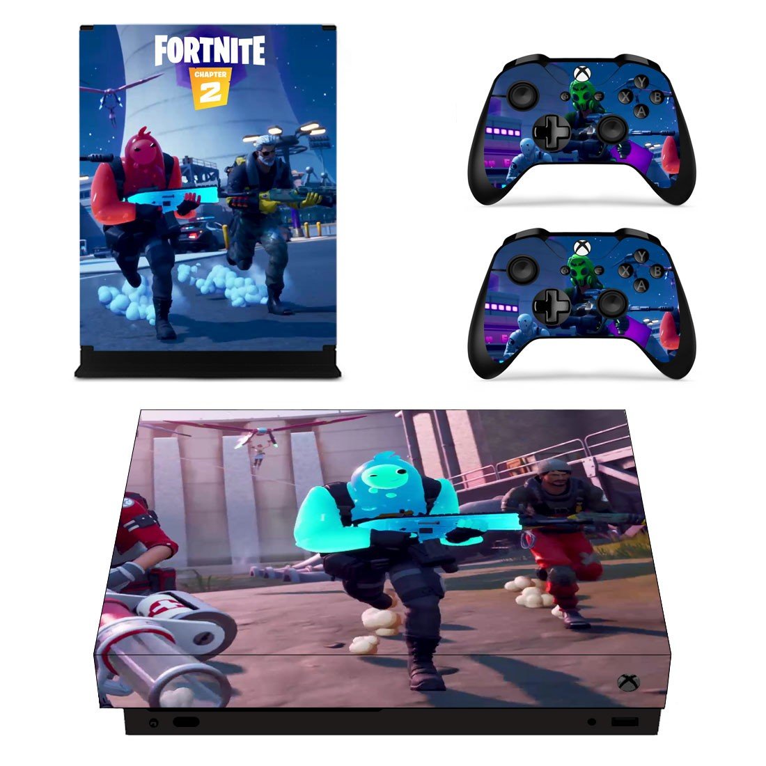 Fortnite decal skin for Xbox one X Console & Controllers