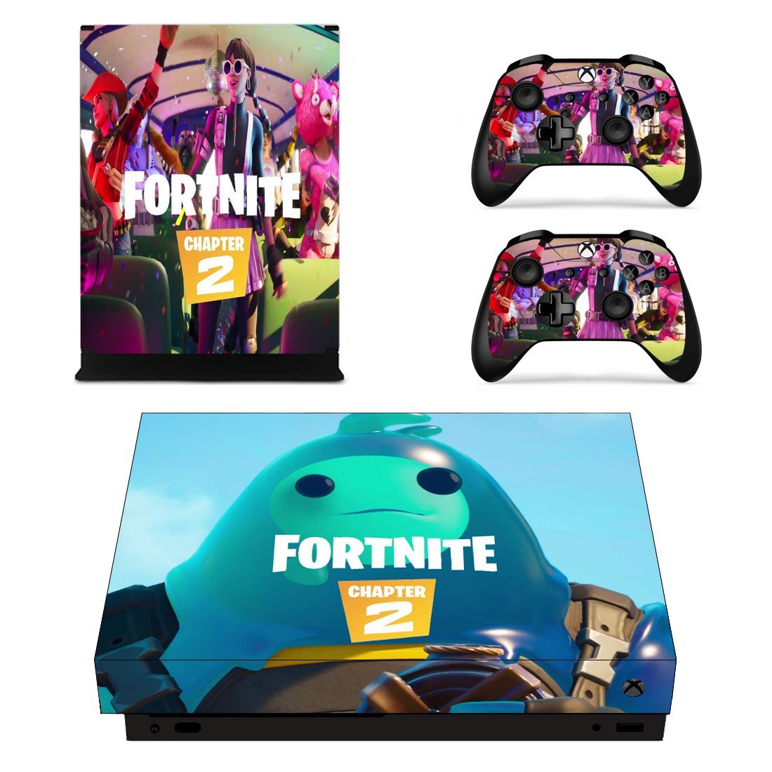 Fortnite decal skin for Xbox one X Console & Controllers