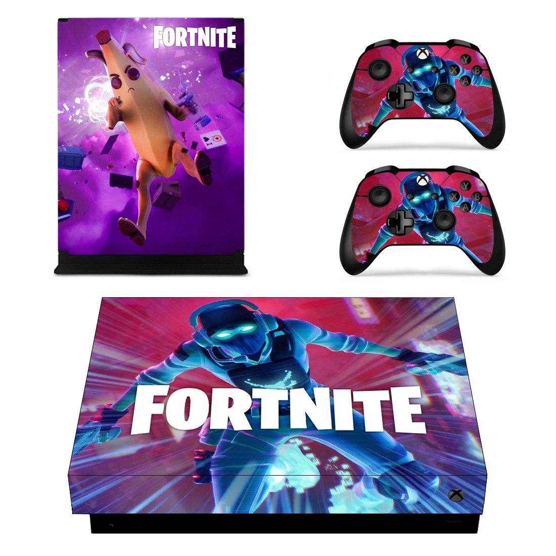 Fortnite decal skin for Xbox one X Console & Controllers