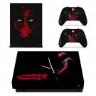 Deadpool decal skin for Xbox one X Console & Controllers