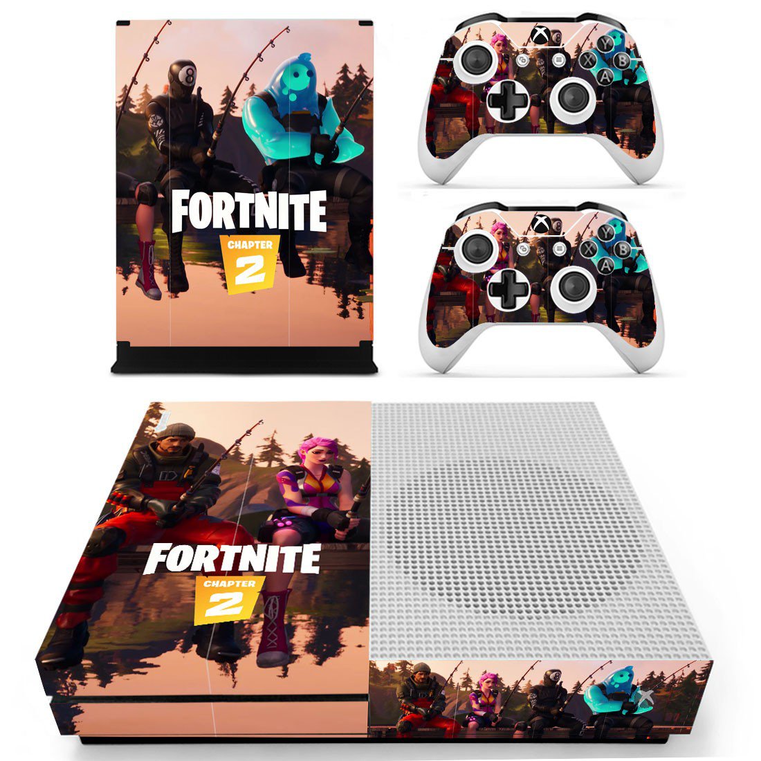 Fortnite decal skin for Xbox one S Console & Controllers