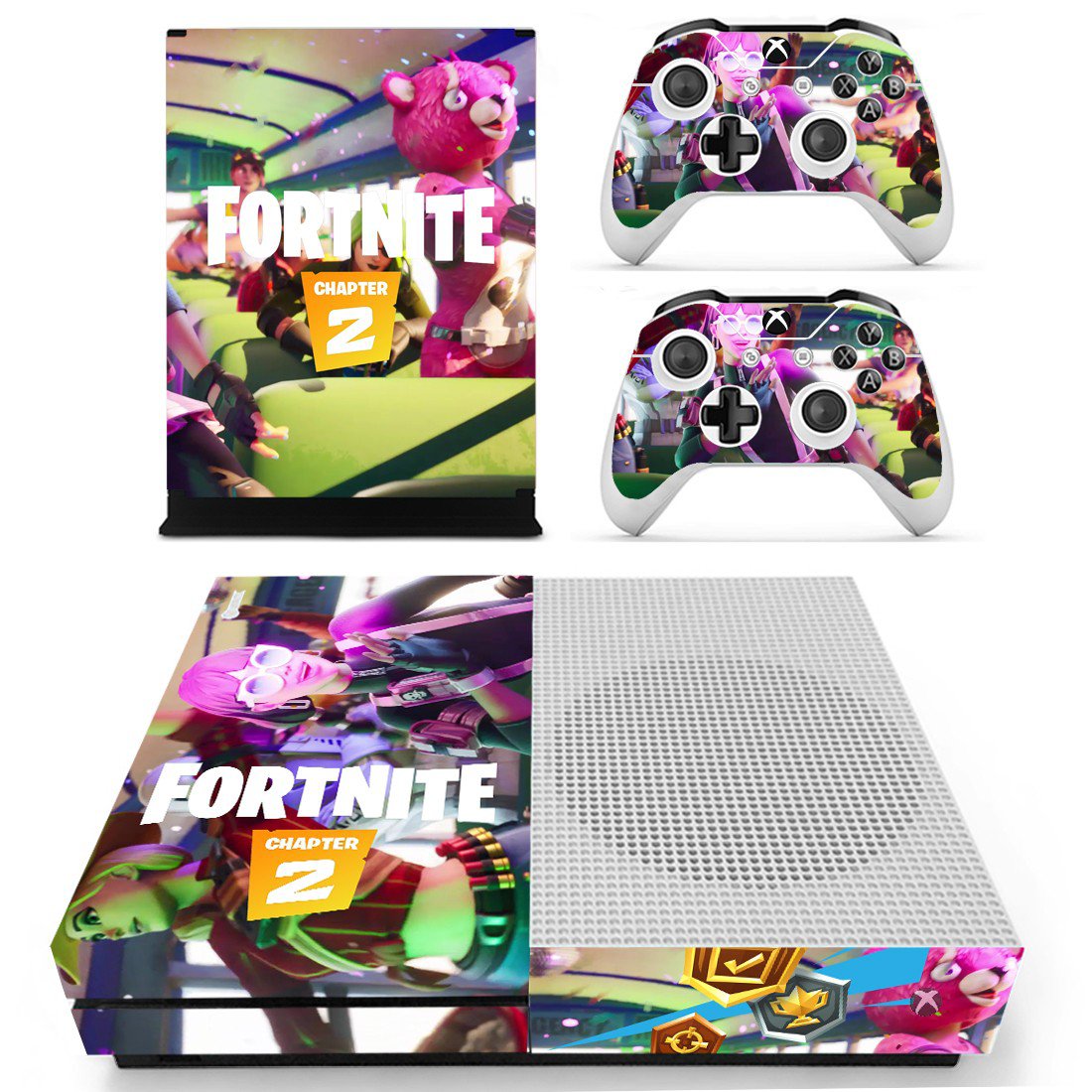 Fortnite decal skin for Xbox one S Console & Controllers