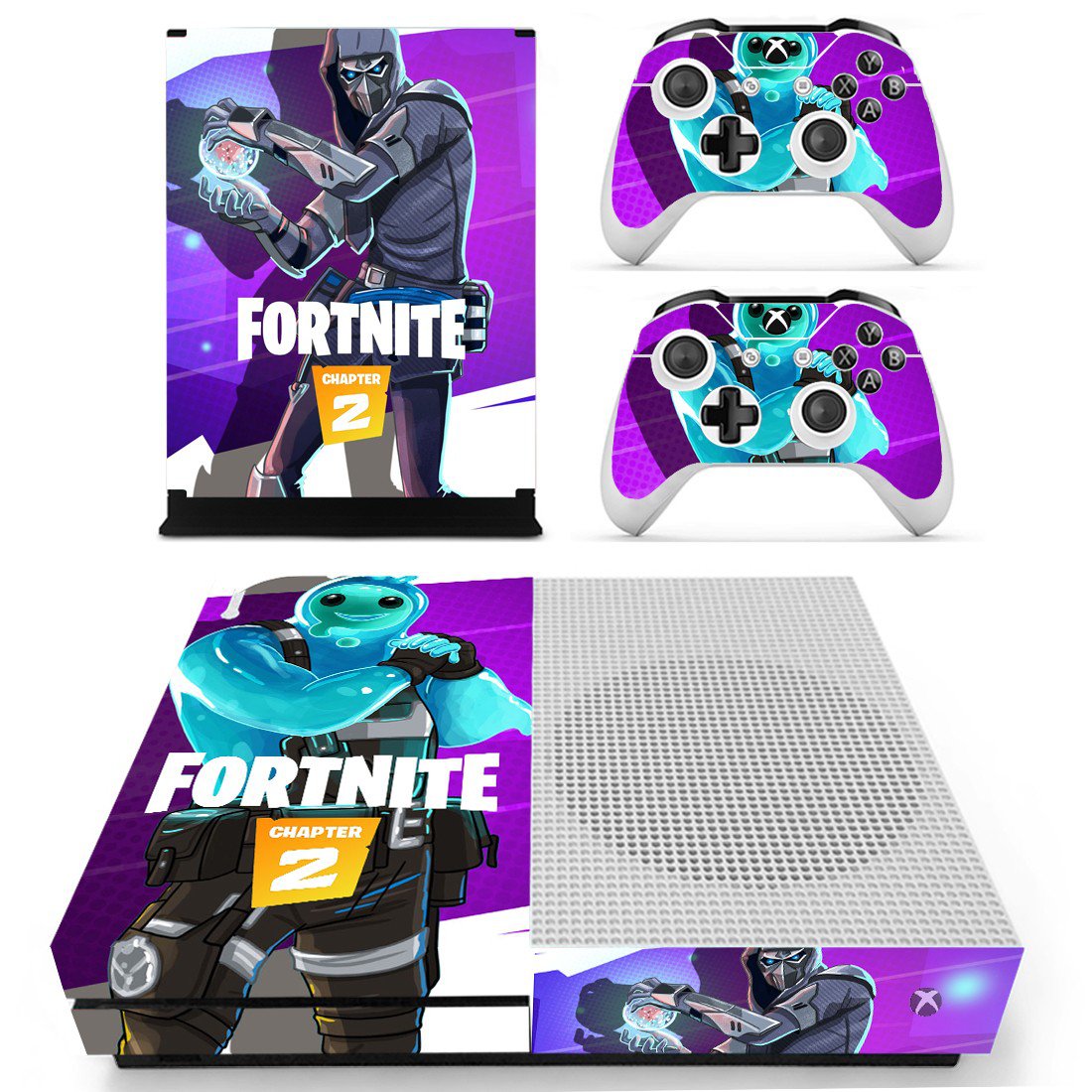 Fortnite decal skin for Xbox one S Console & Controllers