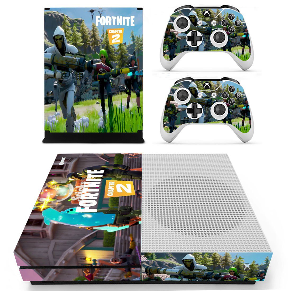 Fortnite decal skin for Xbox one S Console & Controllers