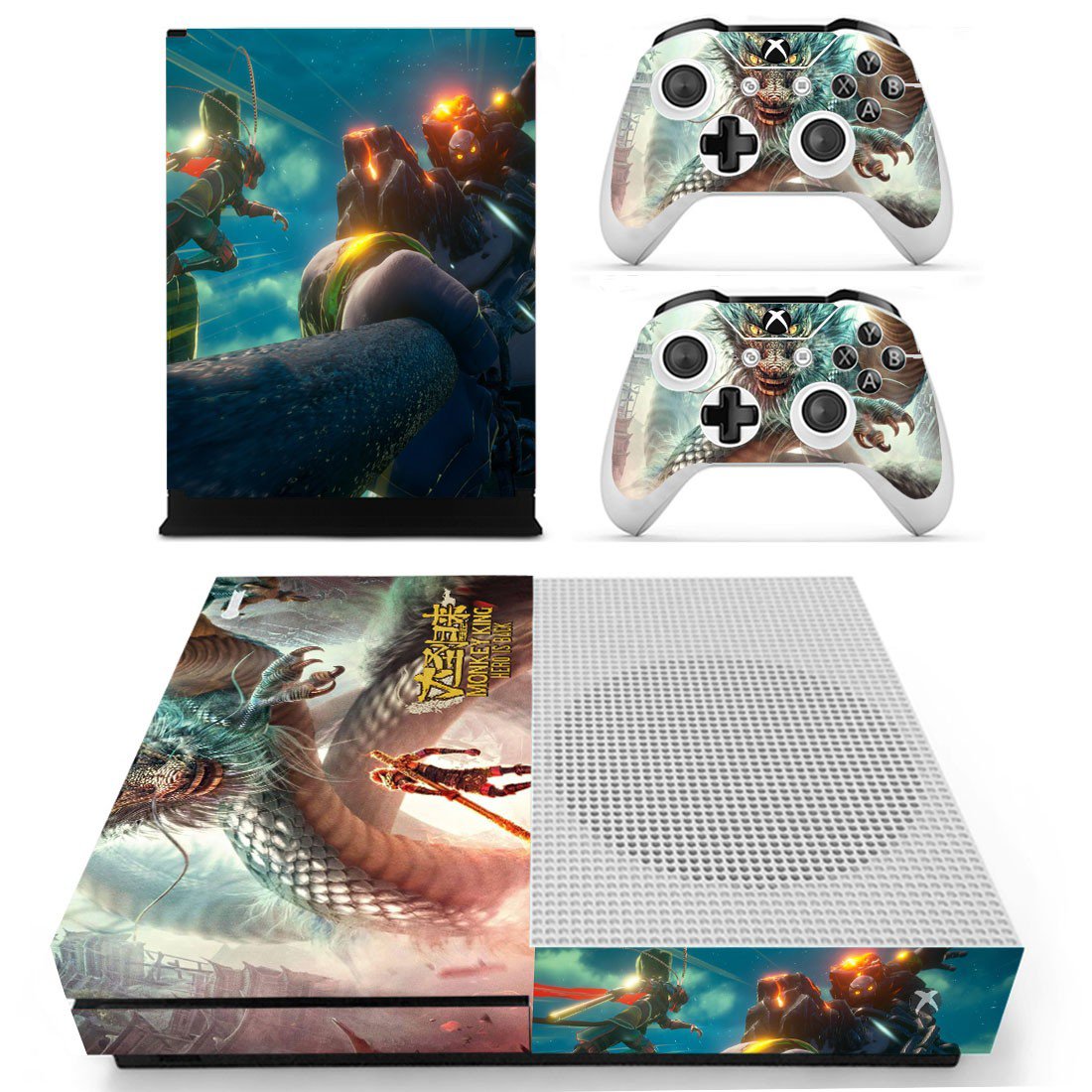 Monkey King Hero is Back decal skin for Xbox one S Console & Controllers