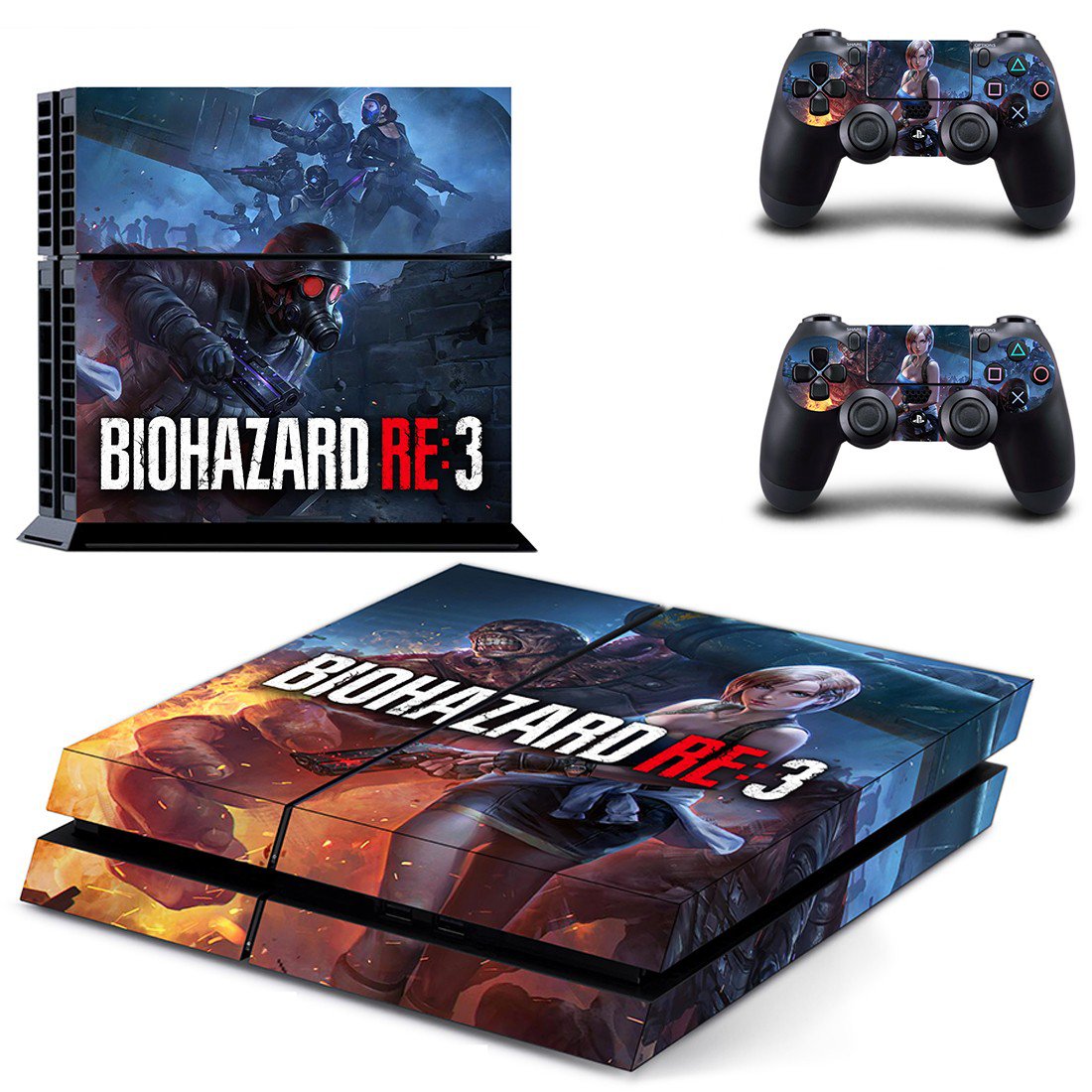 Biohazard RE3 decal skin for PlayStation 4 Console & Controllers