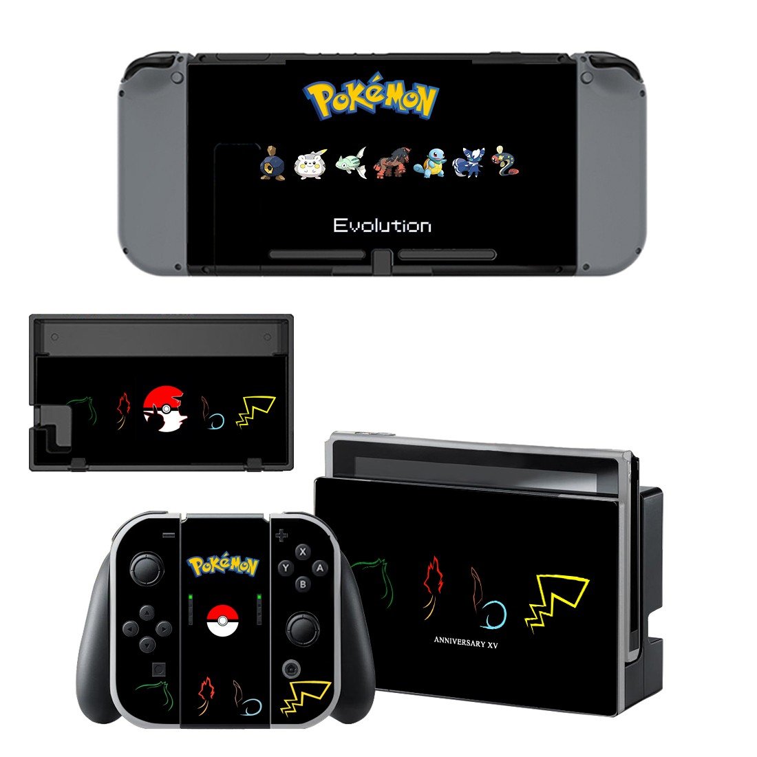 Pokemon evolution decal skin for Nintendo Switch Console & Controllers