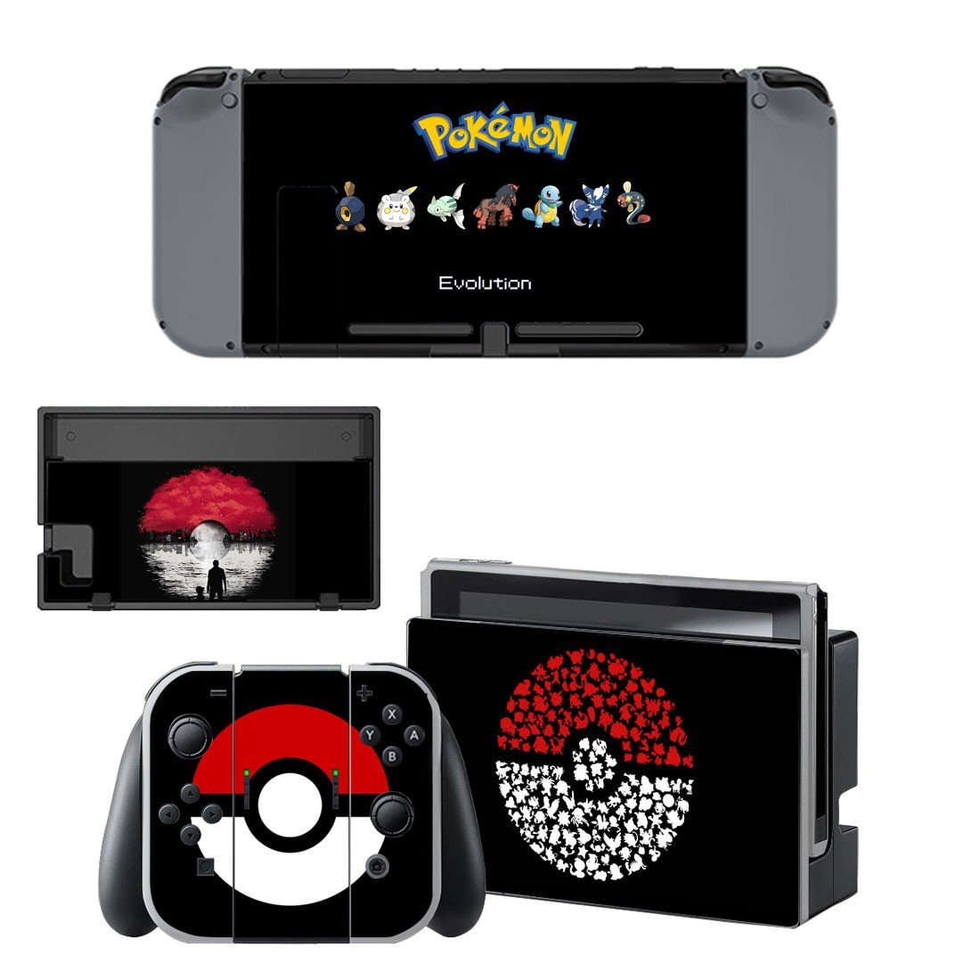 Pokemon evolution decal skin for Nintendo Switch Console & Controllers