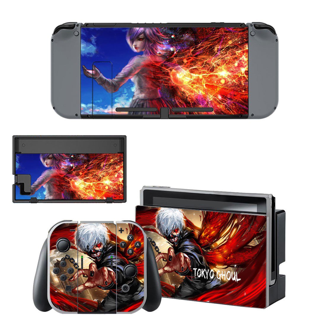 Tokyo Ghoul decal skin for Nintendo Switch Console & Controllers