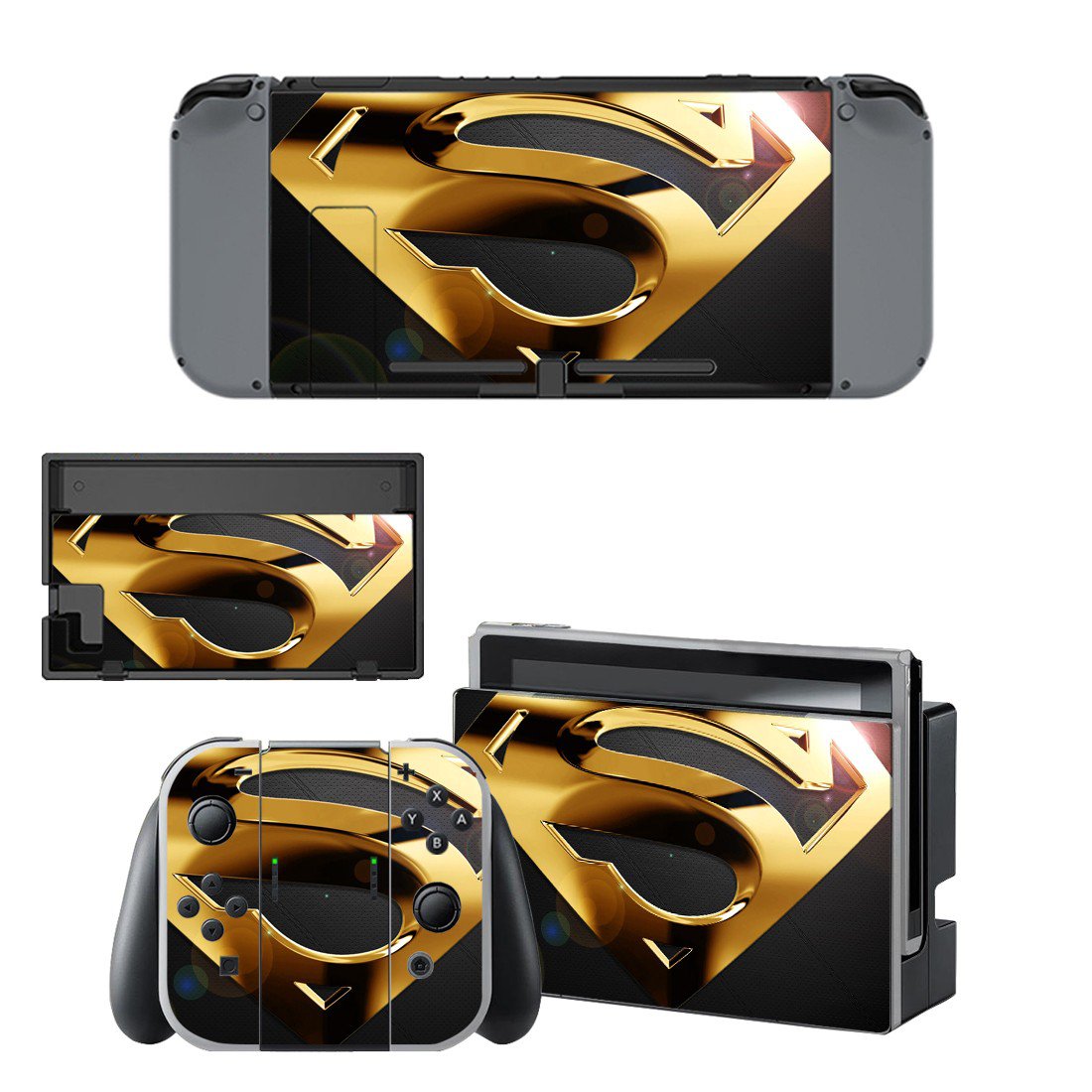 Superman decal skin for Nintendo Switch Console & Controllers