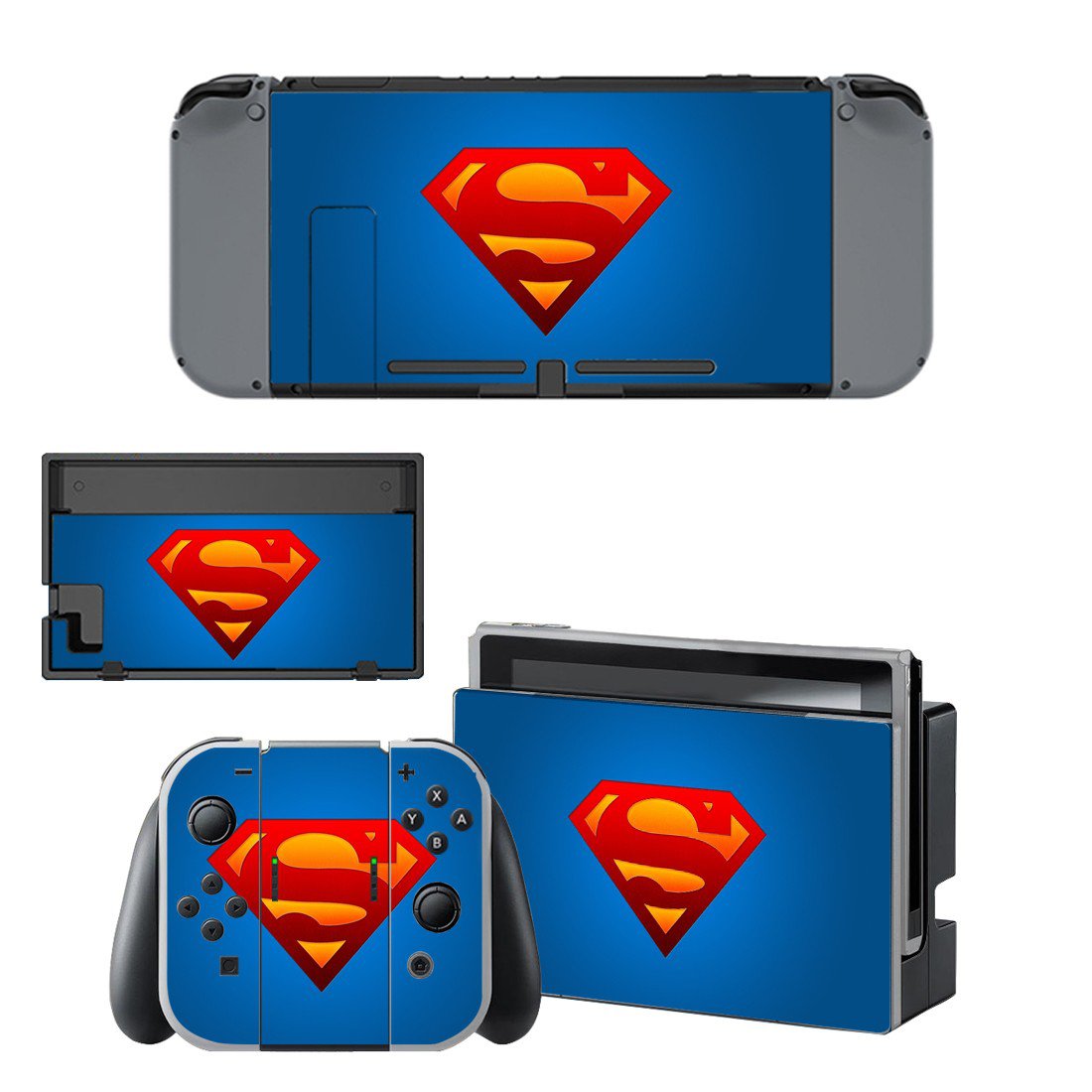 Superman decal skin for Nintendo Switch Console & Controllers