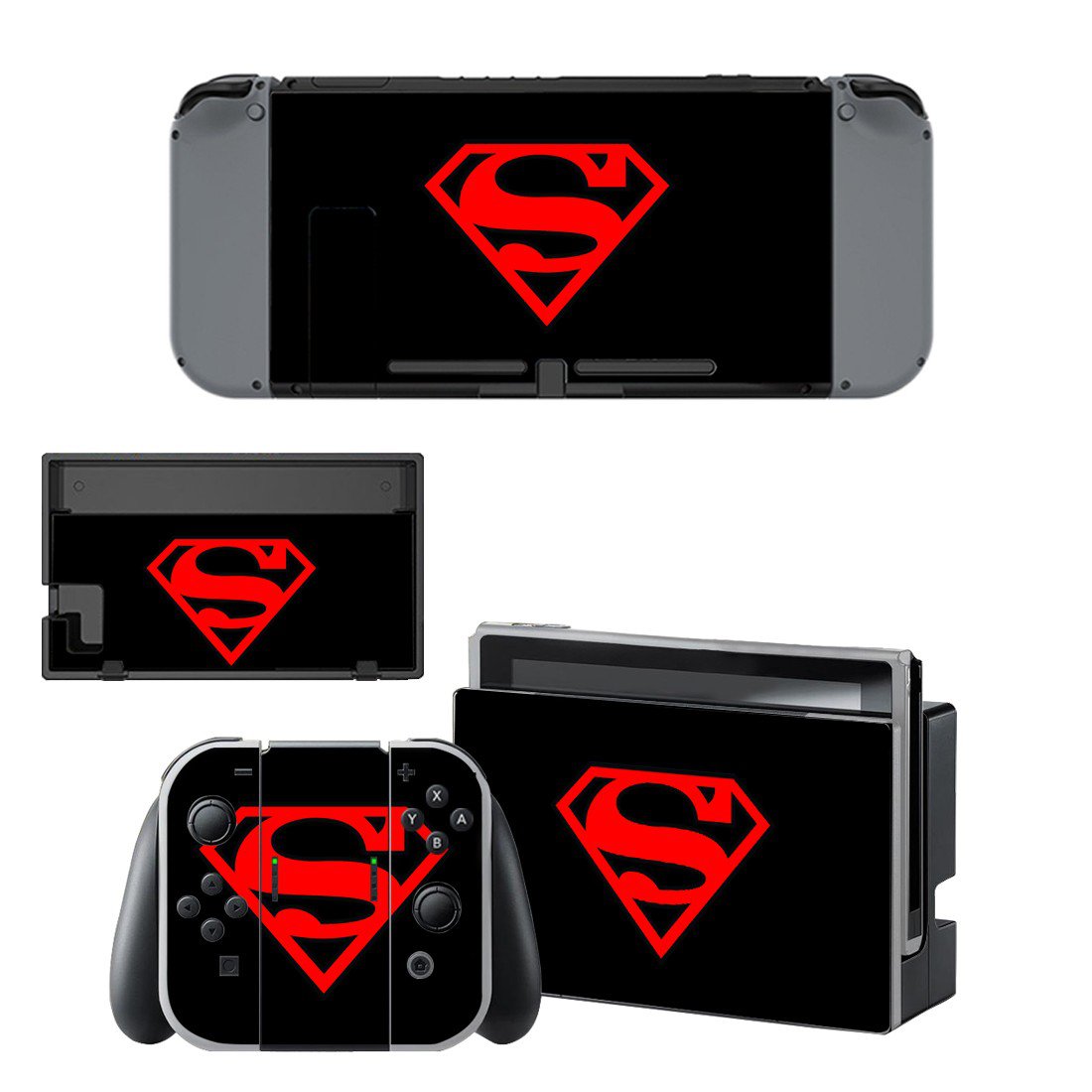 Superman decal skin for Nintendo Switch Console & Controllers