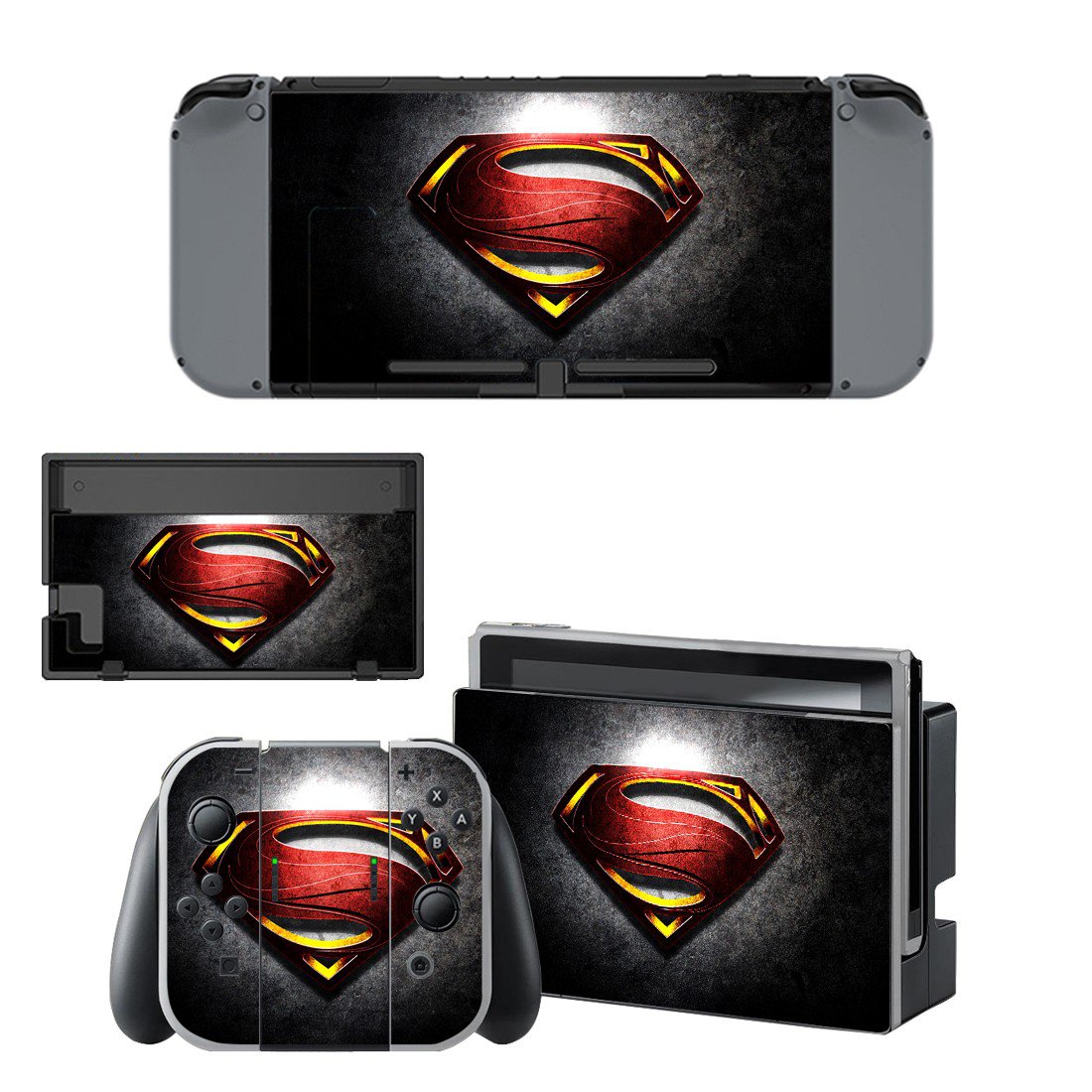 Superman decal skin for Nintendo Switch Console & Controllers