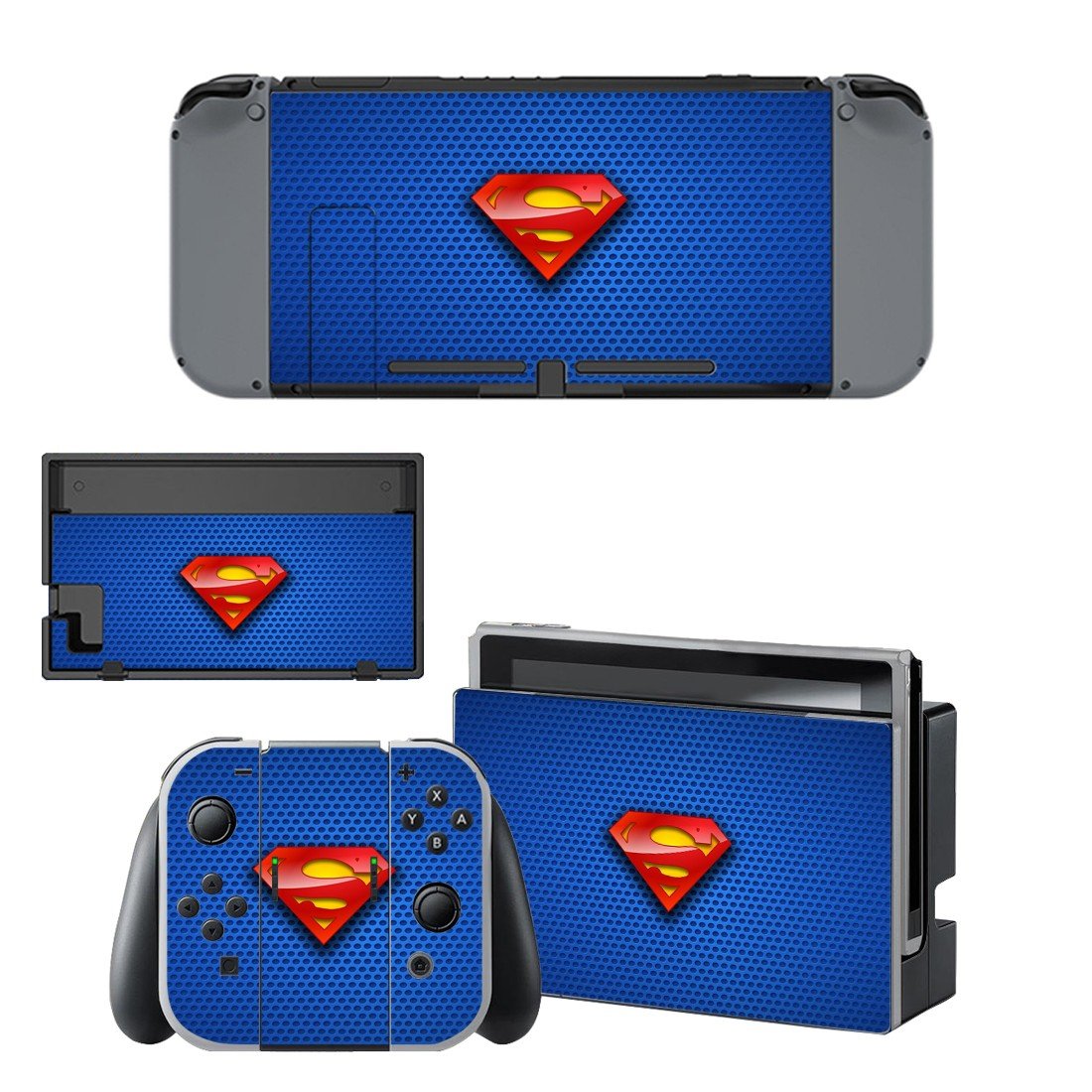 Superman decal skin for Nintendo Switch Console & Controllers