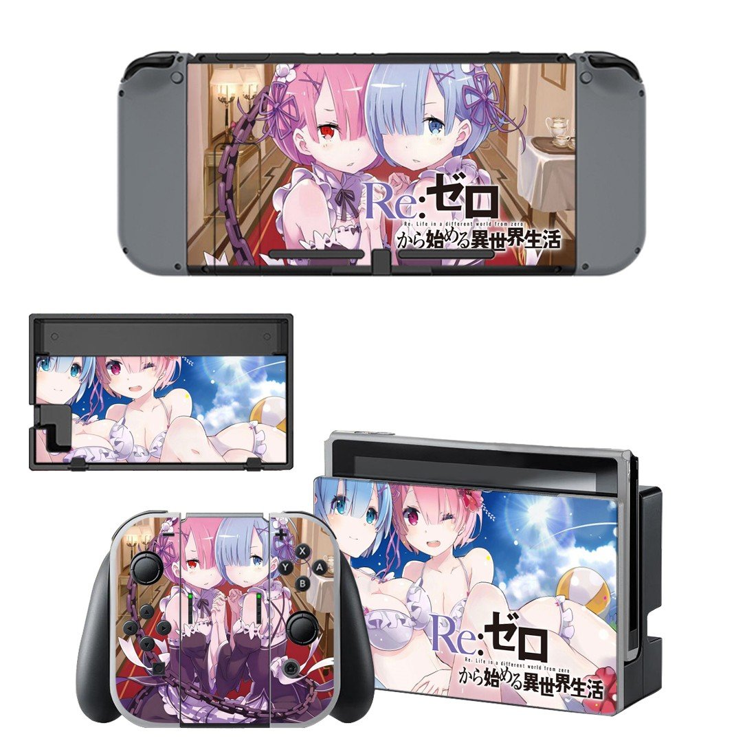 Re Zero decal skin for Nintendo Switch Console & Controllers