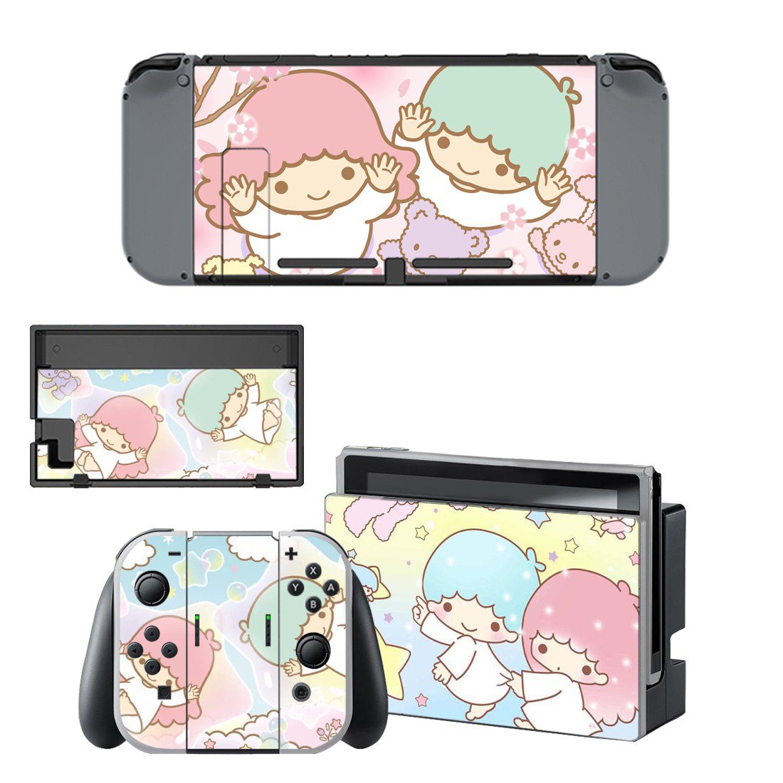 Little Twin Stars decal skin for Nintendo Switch Console & Controllers