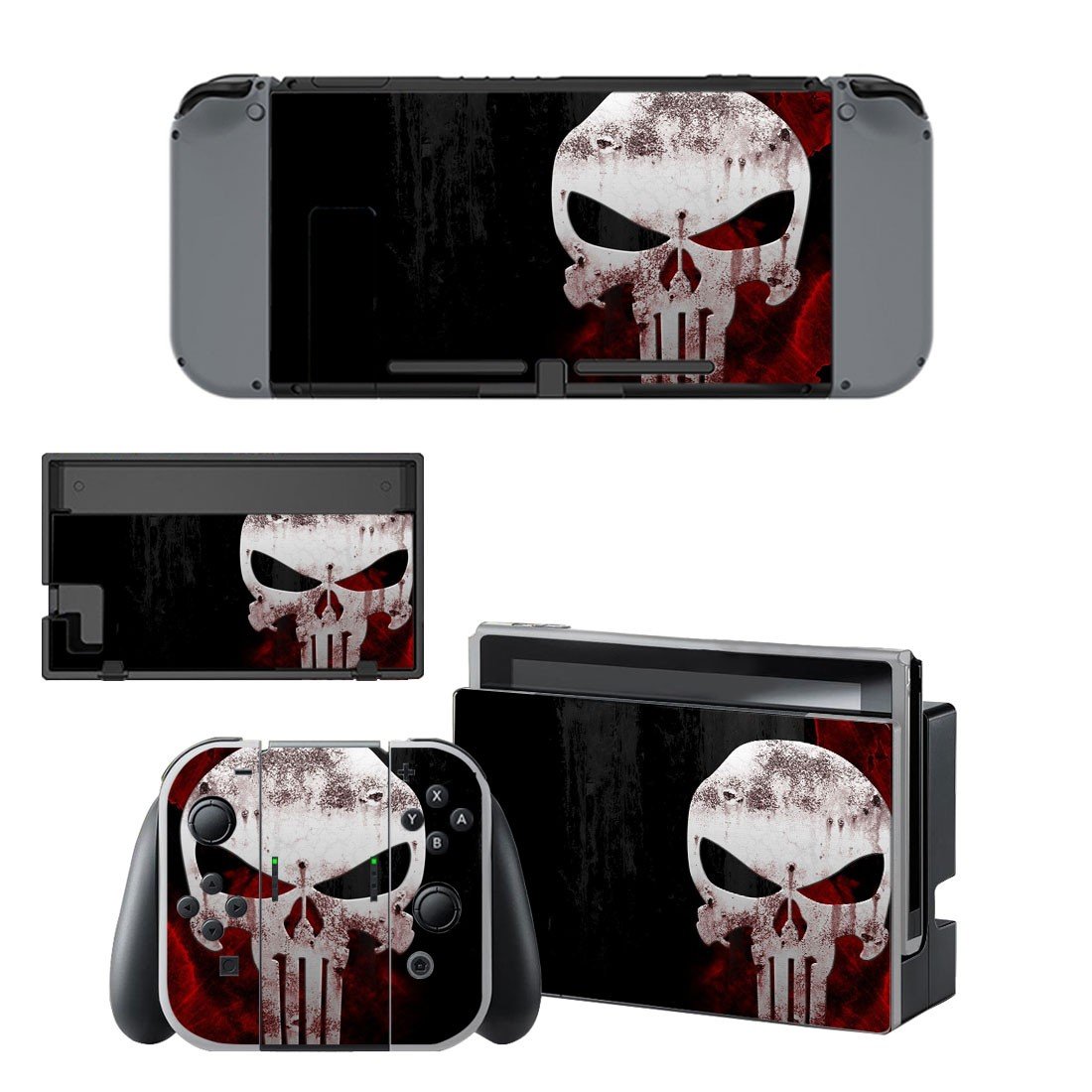 The Punisher decal skin for Nintendo Switch Console & Controllers