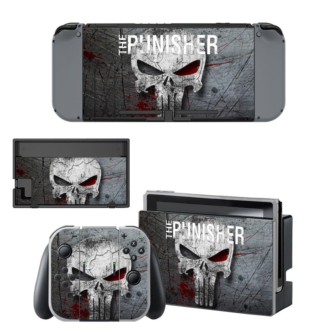 The Punisher decal skin for Nintendo Switch Console & Controllers