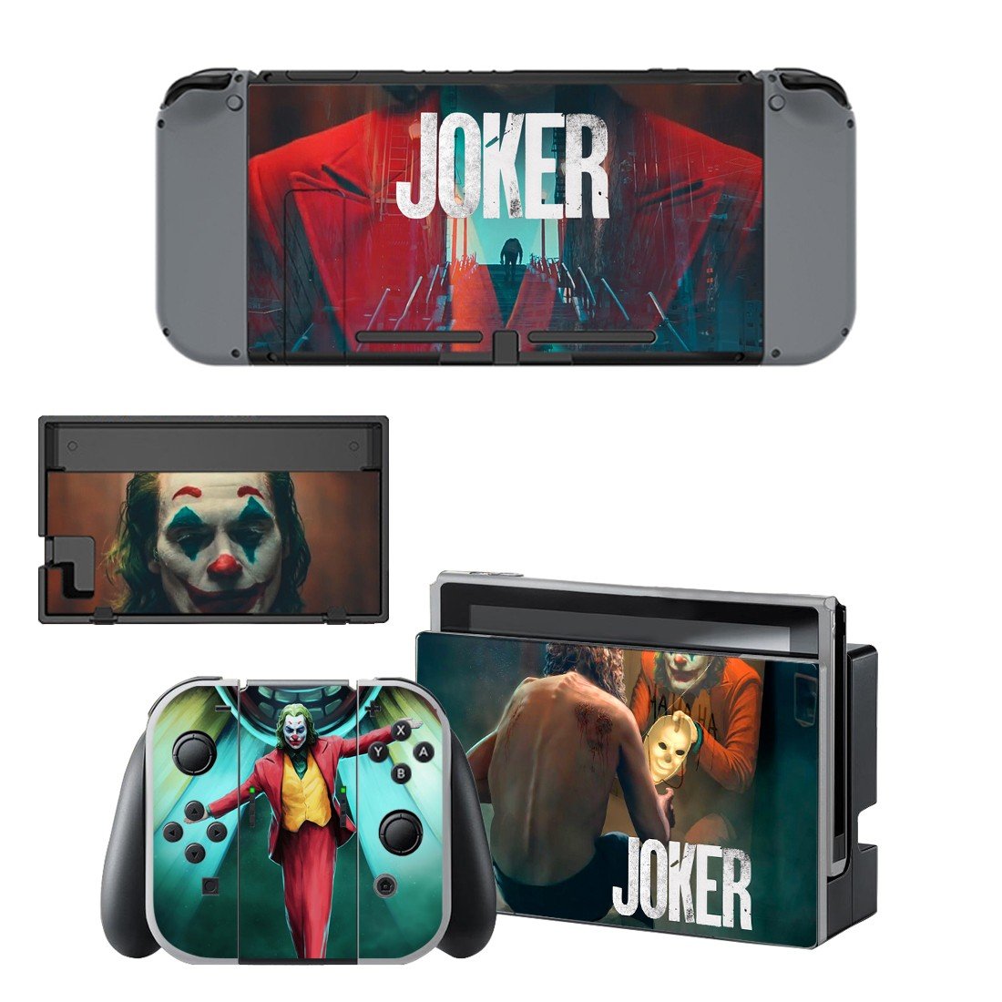 The Joker decal skin for Nintendo Switch Console & Controllers