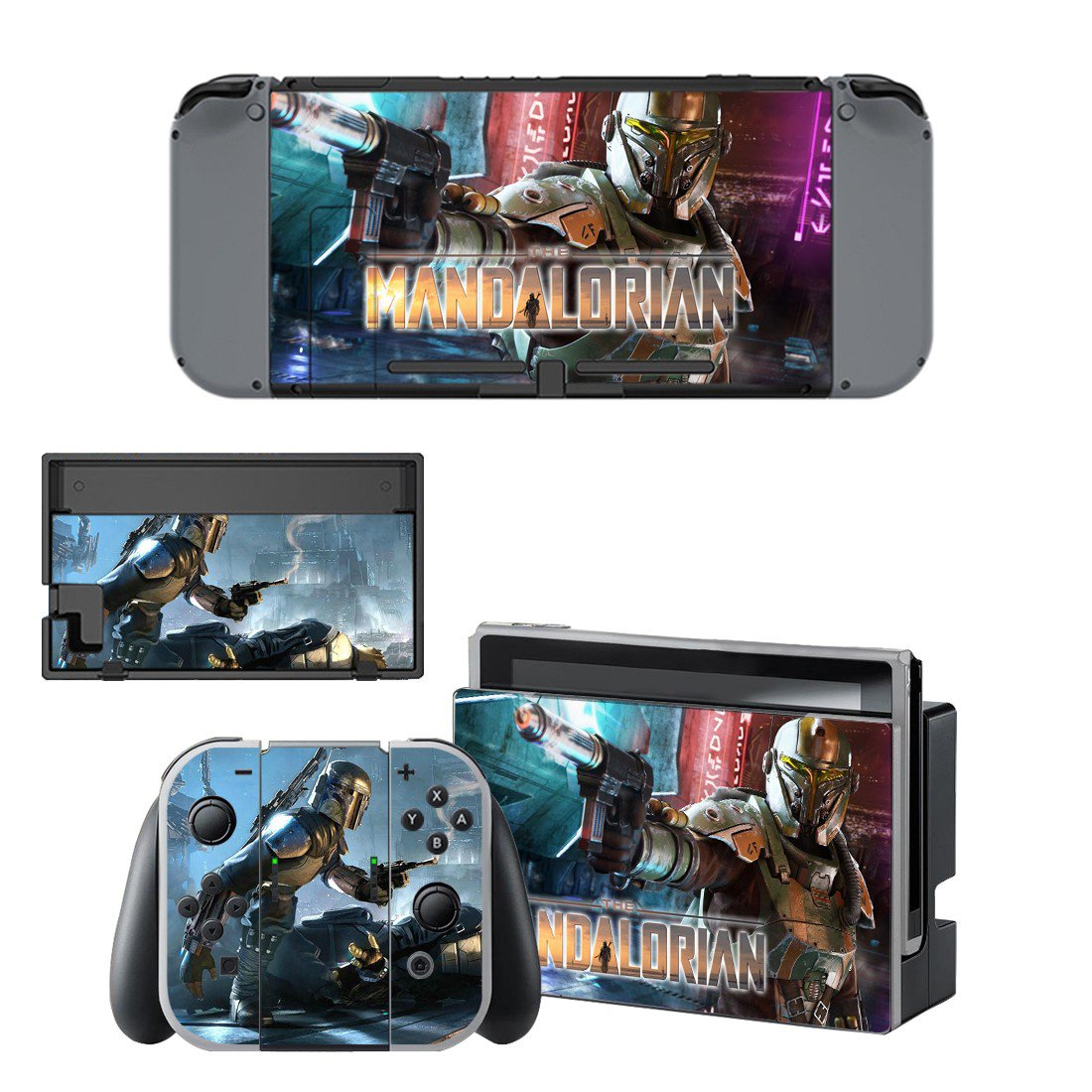 The Mandalorian decal skin for Nintendo Switch Console & Controllers