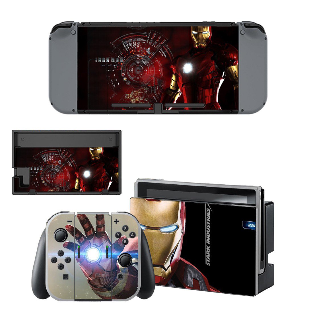Iron Man decal skin for Nintendo Switch Console & Controllers