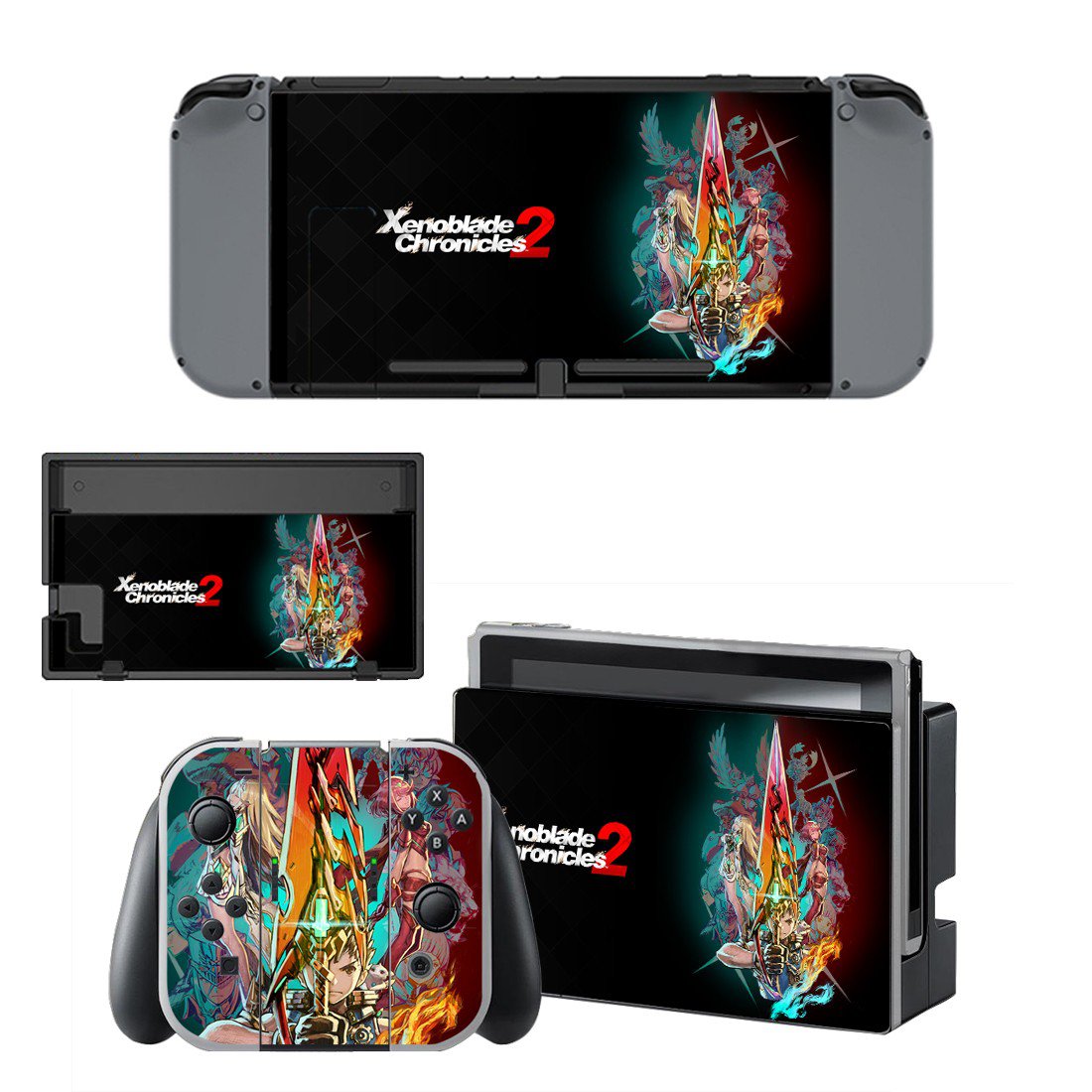 Xenoblade Chronicles 2 decal skin for Nintendo Switch Console & Controllers