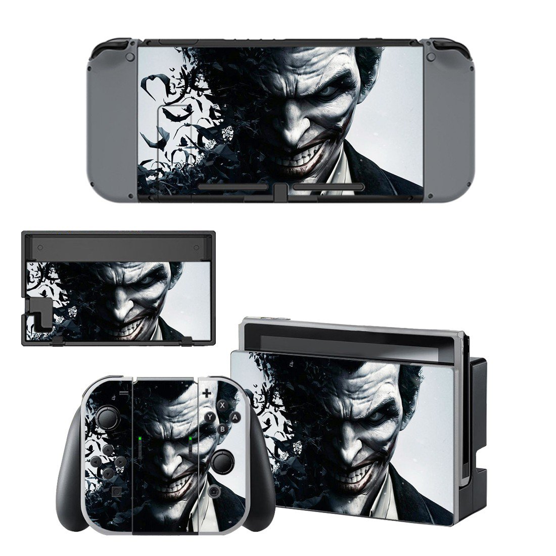 The Joker decal skin for Nintendo Switch Console & Controllers