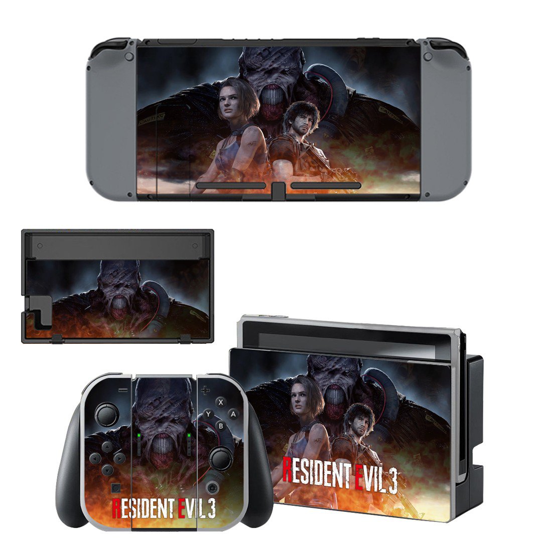 Resident Evil 3 decal skin for Nintendo Switch Console & Controllers