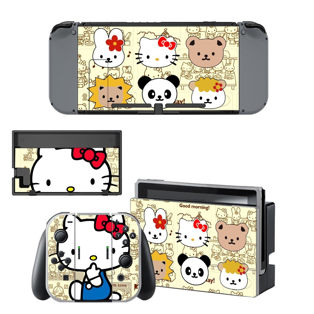 Hello Kitty decal skin for Nintendo Switch Console & Controllers