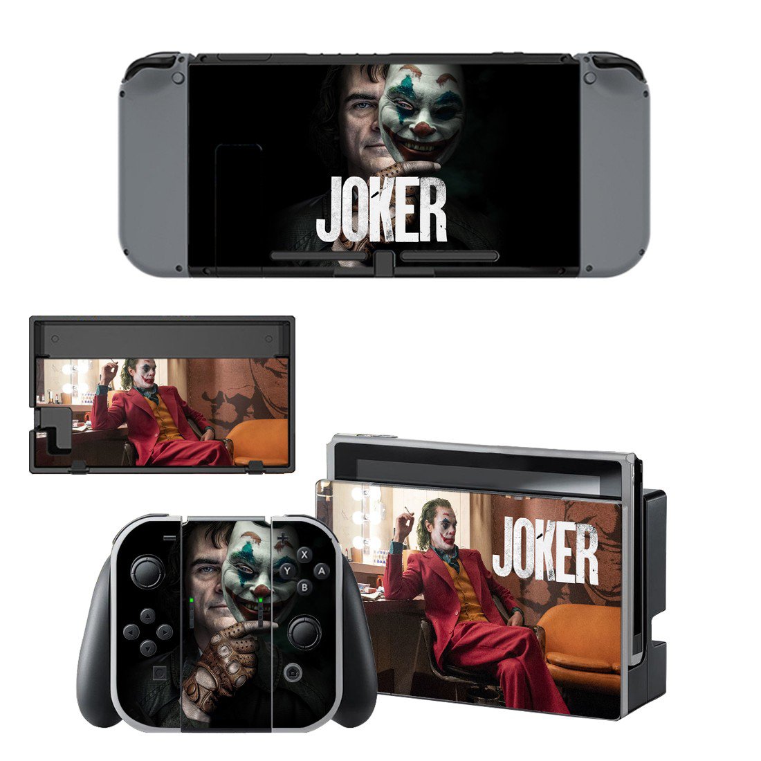 The Joker decal skin for Nintendo Switch Console & Controllers