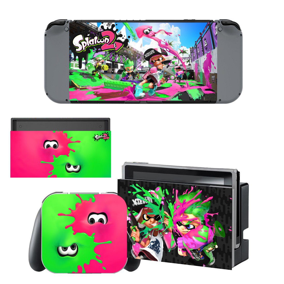 Splatoon 2 decal skin for Nintendo Switch Console & Controllers