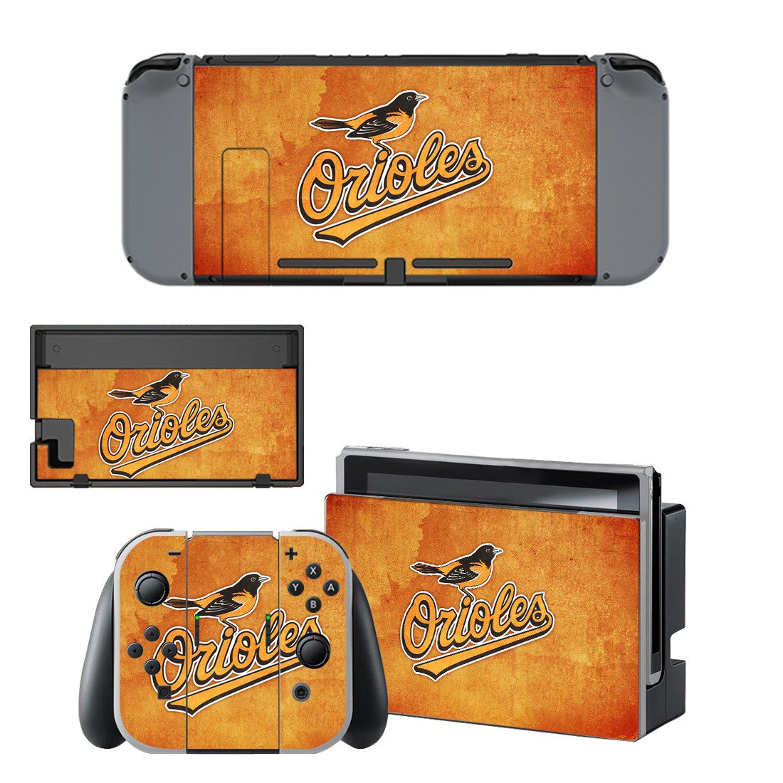 Baltimore Orioles decal skin for Nintendo Switch Console & Controllers